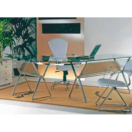 Mesa em vidro Lumina Line Cadema