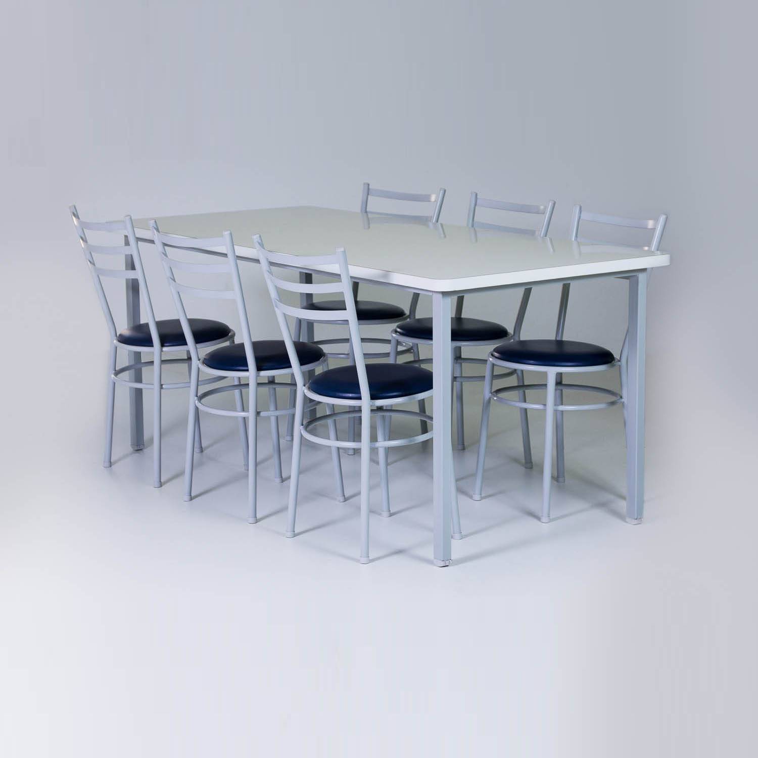 Conjunto 2 - Mesa para refeitório e cadeiras