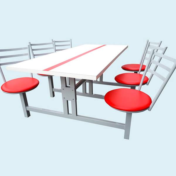 Mesa de Refeitório com bancos acoplados