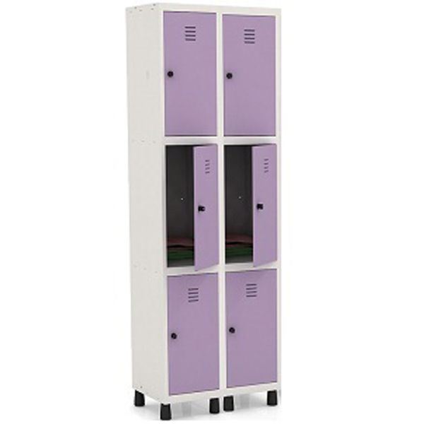Roupeiro de aço com 6 portas