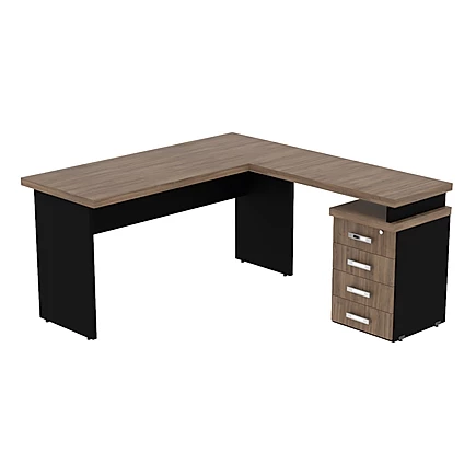 Conjunto Mesa / gaveteiro Pedestal